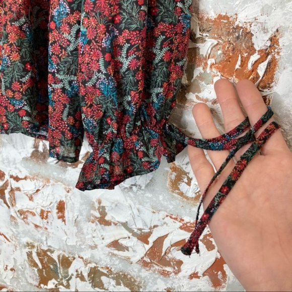 Matilda Jane Red Floral Carol Peasant Tunic XS - Picture 6 of 7